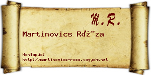 Martinovics Róza névjegykártya