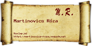 Martinovics Róza névjegykártya