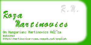 roza martinovics business card